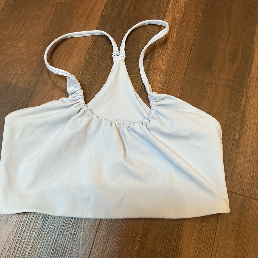 Free People Movement Athletic Crop Top Light Blue Adjustable Straps Large L